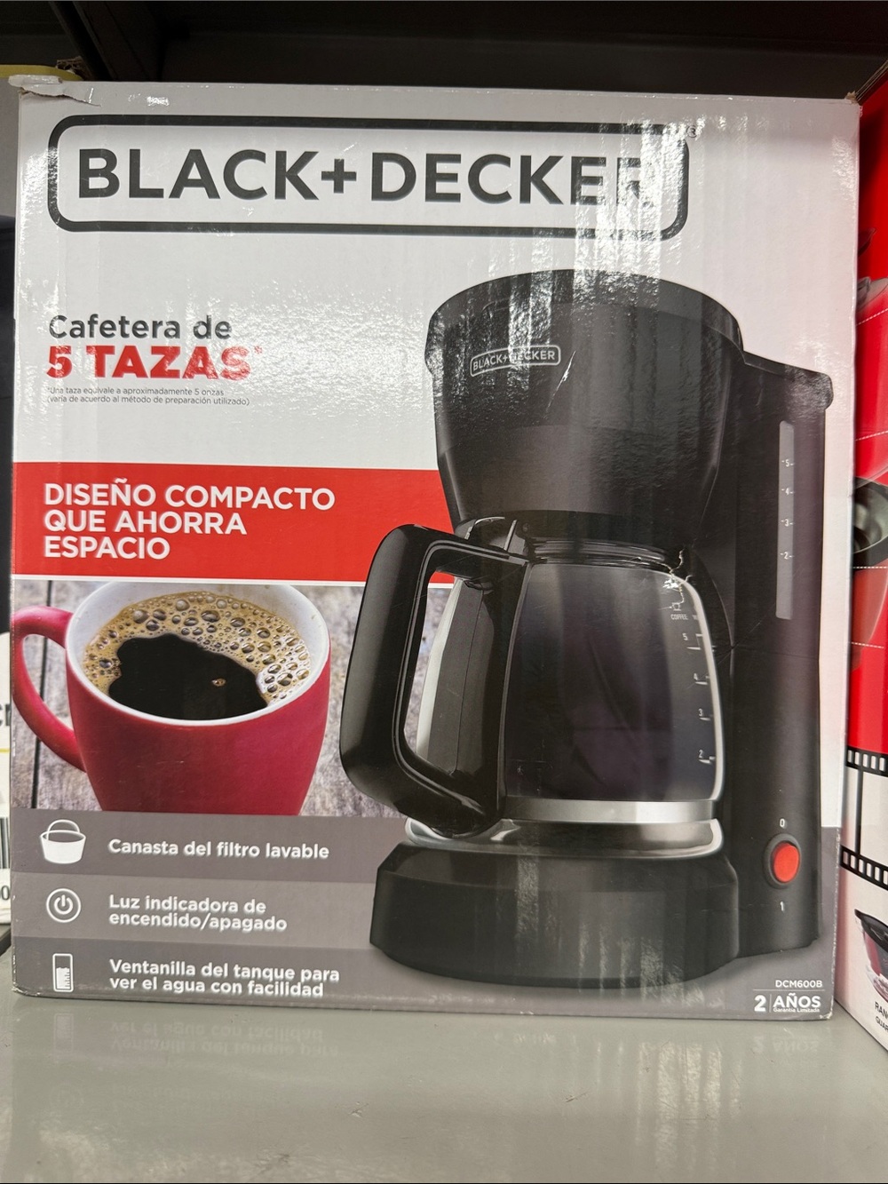 Black & Decker Small Drip Coffee Maker in Black with Glass Carafe